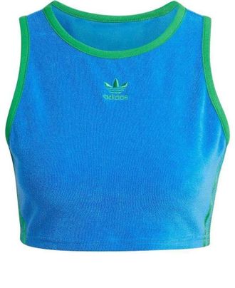 adidas (WMNS) adidas Originals Cropped Tank (Asia Sizing) Blue Green JH0620