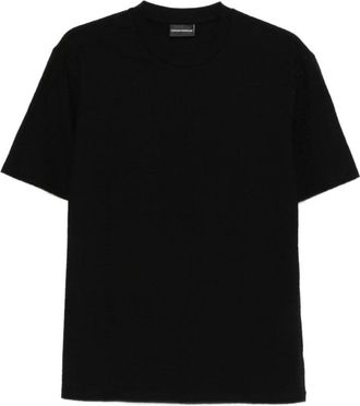 Emporio Armani Jacquard Logo T-shirt met ronde hals - Heren - T-shirts - Zwart - 2XL - Tops