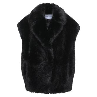 Stand Studio Stand Studio - Faux Fur Vest - Dames - Jassen - Zwart - Maat: Xs/S Zijde