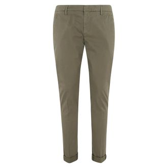 Dondup Chinos, male, Green, Size: W32 Slim Chino Gaubert Pants
