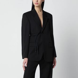 Balenciaga Black jacket with side tie