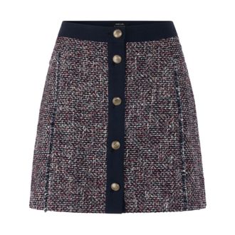 Marc Cain Tweed Minirok - Dames - Rokken - Grijs - Maat: M Tweed