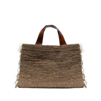 Ibeliv Onja Woven Fringed Tote Bag