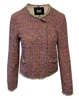 Dolce & Gabbana Dolce & Gabbana Avondjacket in Roze Tweed