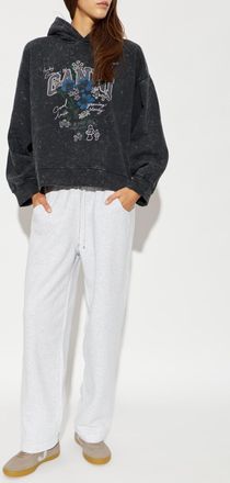 Ganni Sweatshirt With Colorful Print, Womens, Black