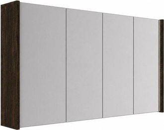 Saniclass Holz Frame Spiegelkast - 140x63x16cm - inclusief zijpanelen - eiken charcoal