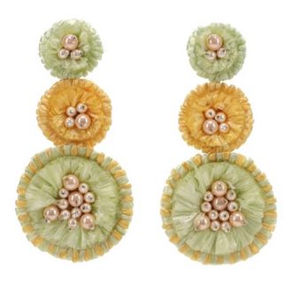 Mignonne Gavigan Brigida Drop Earrings In Green/yellow