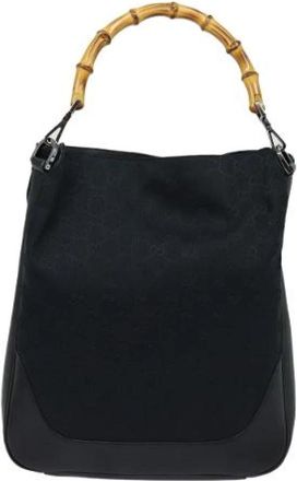 Gucci Pre-owned Canvas Handtas - Dames - Vintage Handtas - Zwart - ONE Size - Vintage