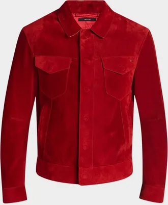 Tom Ford Men & apos;s Suede Snap-Front Western Jacket