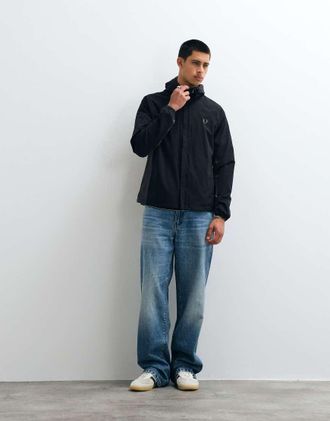 Fred Perry giacca color block con cappuccio nera-Multicolore