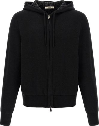 Fendi FF Zucca Cashmere Sweatshirt - Heren - Sweatshirts & Hoodies - Zwart - Maat: L Kasjmier