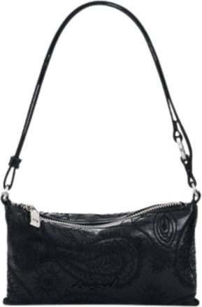 Desigual Grote Rechthoekige Schoudertas - Dames - Schoudertassen - Zwart - ONE Size - Leer - Tassen