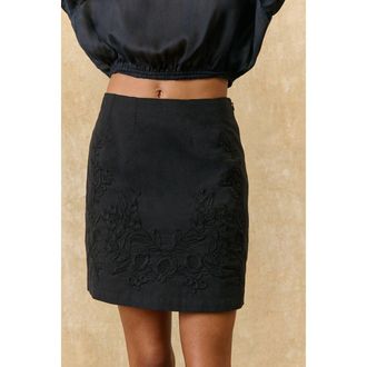 Louise Misha Korte geborduurde rok, JAZMIN