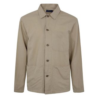 Polo Ralph Lauren Lange Mouw Sport Shirt - Heren - Casual Overhemden - Beige - L - Katoen - Overhemden