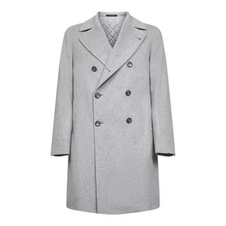 Tagliatore Coats - Heren - Mantel - Grijs - 2XL - Wol - Jassen
