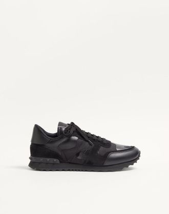 Valentino Garavani Sneaker Rockrunner Camouflage Noir Uomo NERO/NERO 39.5