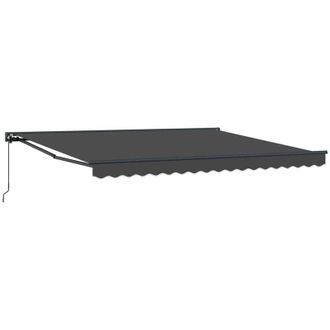 vidaXL Toldo Retr&aacute;ctil Manual Antracita 400x300 Cm Tela Vidaxl
