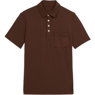 Fortela Maverick Short Sleeve Polo in Brown at Nordstrom, Size Xx-Large Eu