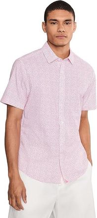 UNTUCKit Short Sleeve Brookstone Performance Printed Shirt Mens Clothing Pink : 2XL Regular Fit, Elastane/Nylon
