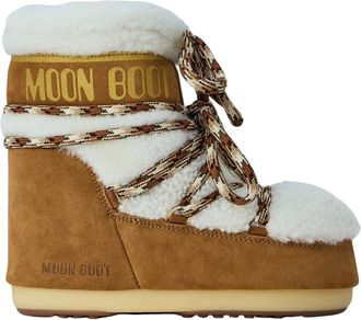 Moon Boot Stivaletti Icon Low in Shearling - - Shoes - Donna - Marrone - 39 EU