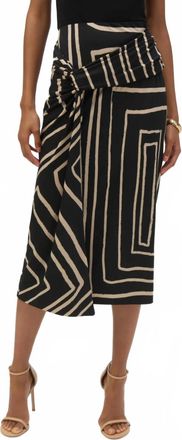 Joseph Ribkoff Silky Knit Geometric Print Pencil Skirt In Black Multi