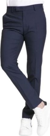 Karl Lagerfeld Marineblauwe Pantalon - Heren - Broeken - Blauw - Maat: XL Wol
