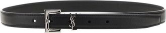 Saint Laurent YSL detail leather belt Woman 90