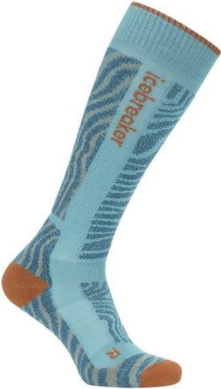 Icebreaker Merino Ski+ Medium OTC Mountain Contour Skisocken für Damen | türkis