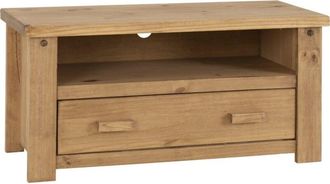 Seconique Seconique Tortilla 1 Drawer Flat Screen TV Media Unit Cabinet Distressed Waxed Pine