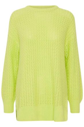 b.young Womens Split Hem Sweater In Lime