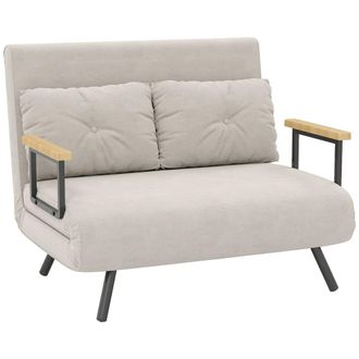 HOMCOM Sof&aacute; cama 102x73x81 cm beige