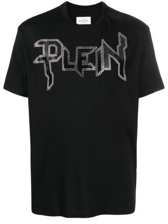 Philipp Plein T-shirt Chrome con decorazione - Nero