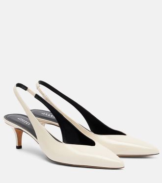 Isabel Marant Padim 50 patent leather slingback pumps