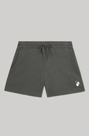 Dalix Womens Heartly Ghost Midweight Washed Fleece Shorts in Shadow at Nordstrom, Size Xx-Large