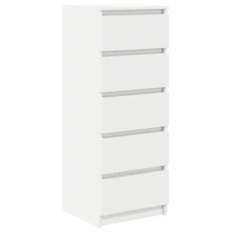 vidaXL Vidaxl Credenza Con Cassetti Bianco 37,5x35x99 Cm In Legno
