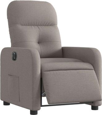 vidaXL Sill&oacute;n Reclinable El&eacute;ctrico Tela Gris Taup&eacute; Vidaxl