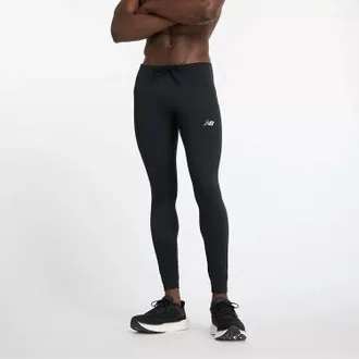 New Balance MenS Sleek Pocket Tight Pants In Black