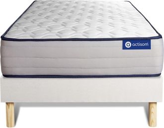 Actisom Actisom - Somier Blanco + Colch&oacute;n Con L&aacute;tex Y Espuma Viscoel&aacute;stica 90 X 200