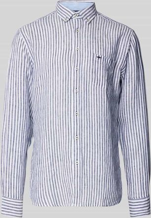 Fynch-Hatton Fynch-Hatton Regular Fit Freizeithemd aus reinem Leinen in Marine, Gr&ouml;&szlig;e XXL