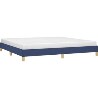 vidaXL Cama Sin Colch&oacute;n Tela Azul 200x200 Cm Vidaxl