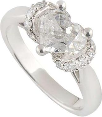 Bespoke White Gold Heart Cut Diamond Ring