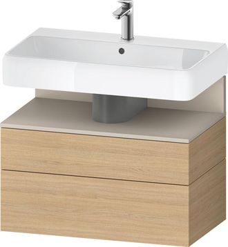 Duravit Duravit - Qatego Mueble Bajo Lavabo, 1 Extra&iacute;ble Y 1 Caj&oacute;n