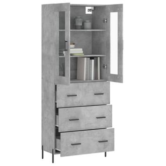 Berkfield Home Highboard Concrete Grey 69.5x34x180 cm Engineered Wood