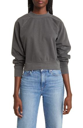 Treasure & Bond Crop Sweatshirt in Black at Nordstrom, Size X-Small