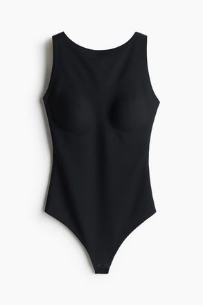 H&M Light Shape Microfibre Thong Body in Black at Nordstrom, Size X-Large