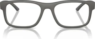 Prada 52mm Rectangular Optical Glasses in Grey at Nordstrom