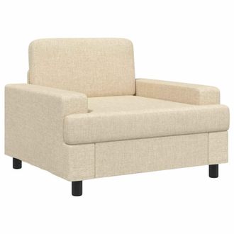 vidaXL Sill&oacute;n Crema Tela Vidaxl