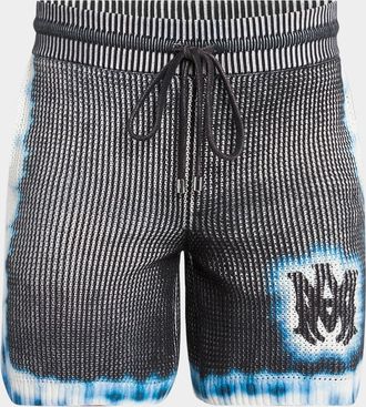 Amiri Mens Mesh Tie-Dye MA Pull-On Shorts