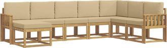 vidaXL Conjunto De Sof&aacute;s De Exterior 8 Uds. Y Beige Vidaxl