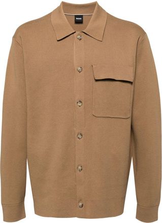 BOSS cotton cardigan - men - Cotton - S - Neutrals